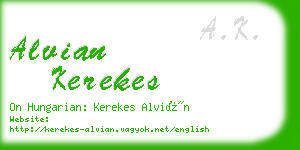 alvian kerekes business card